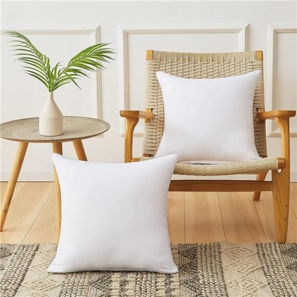 18 x 18 Pillow Inserts Set of 2 White Throw Pillow Inserts with Soft - Picture 2 of 7